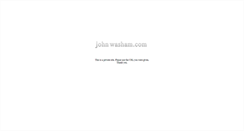Desktop Screenshot of johnwasham.com